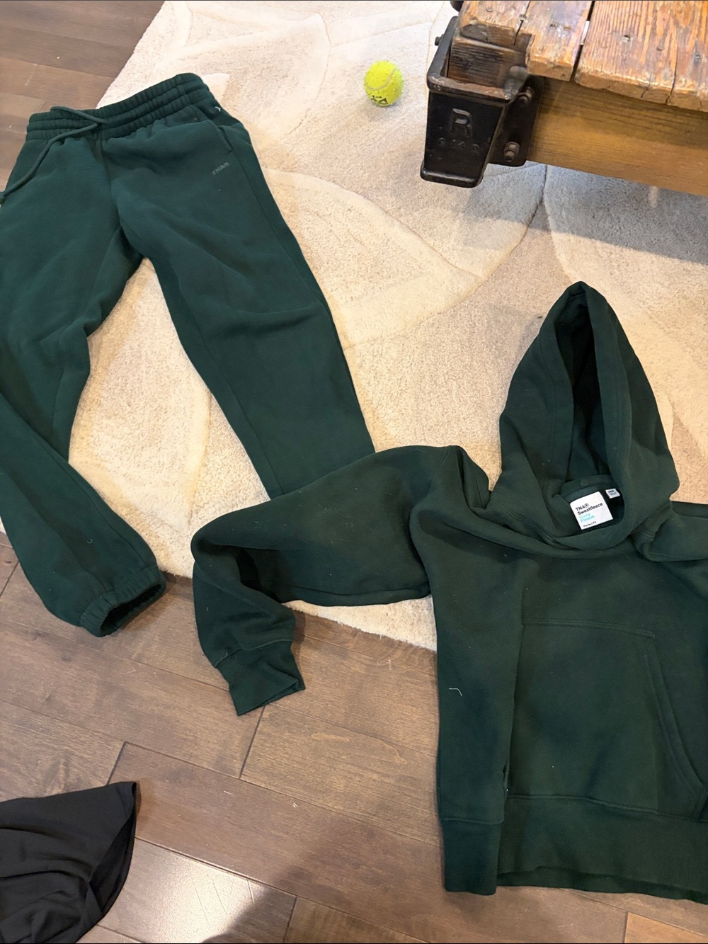 TNA Women's Dark Green Hoodie Sweatshirt